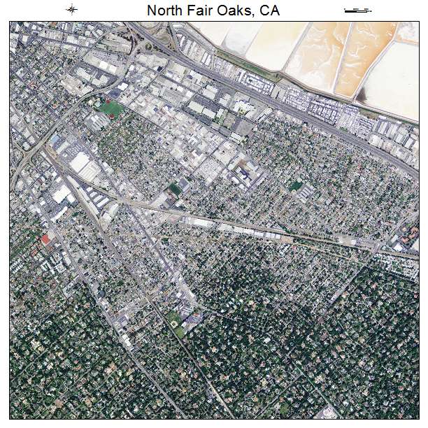North Fair Oaks, CA air photo map