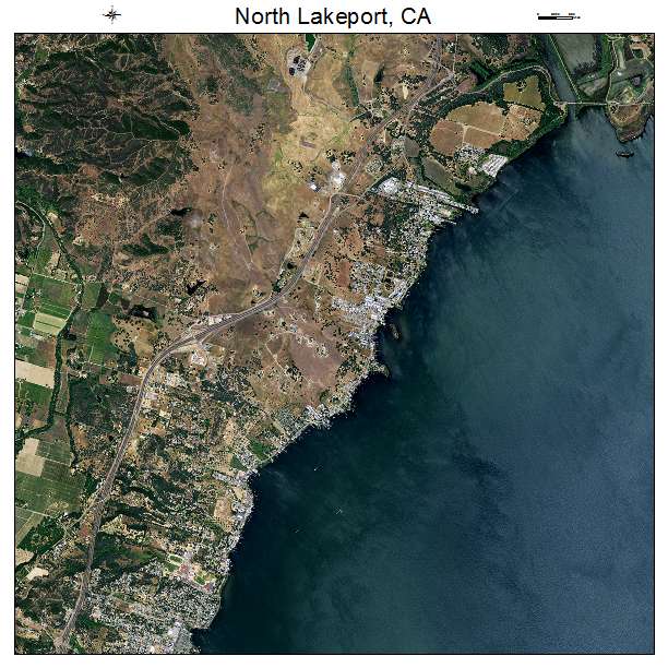 North Lakeport, CA air photo map