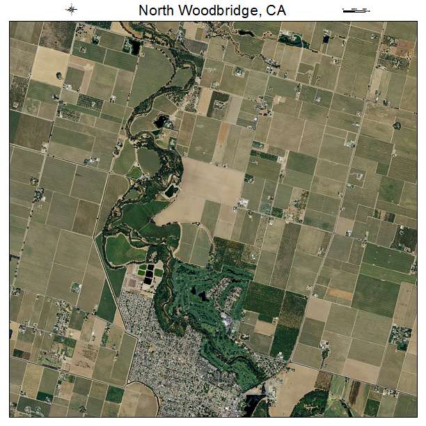 North Woodbridge, CA air photo map