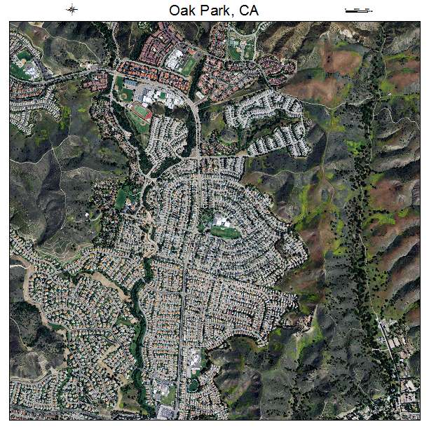 Oak Park, CA air photo map
