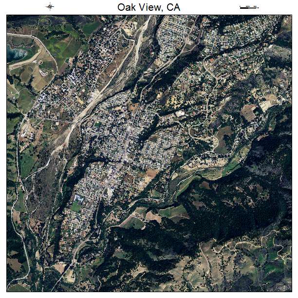 Oak View, CA air photo map