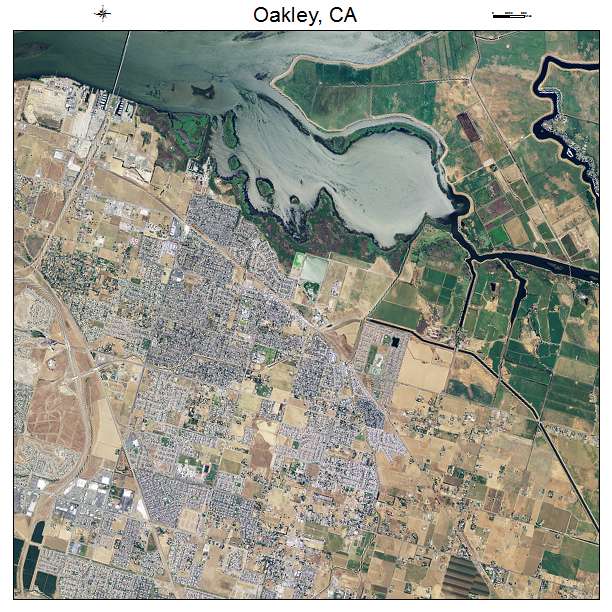 Oakley, CA air photo map