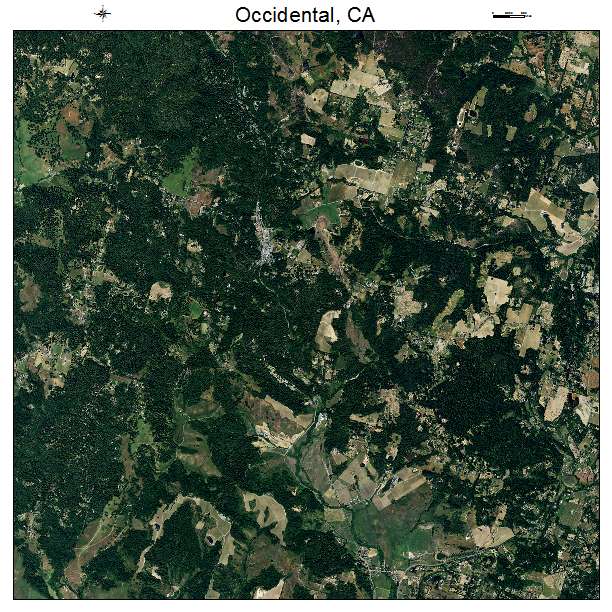 Occidental, CA air photo map
