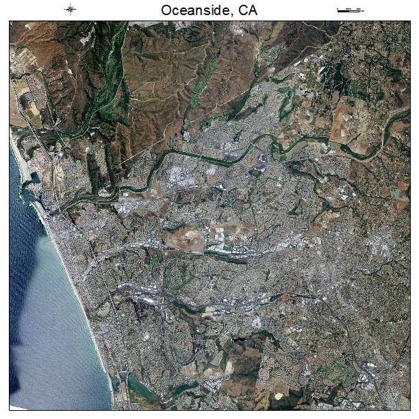 Oceanside, CA air photo map