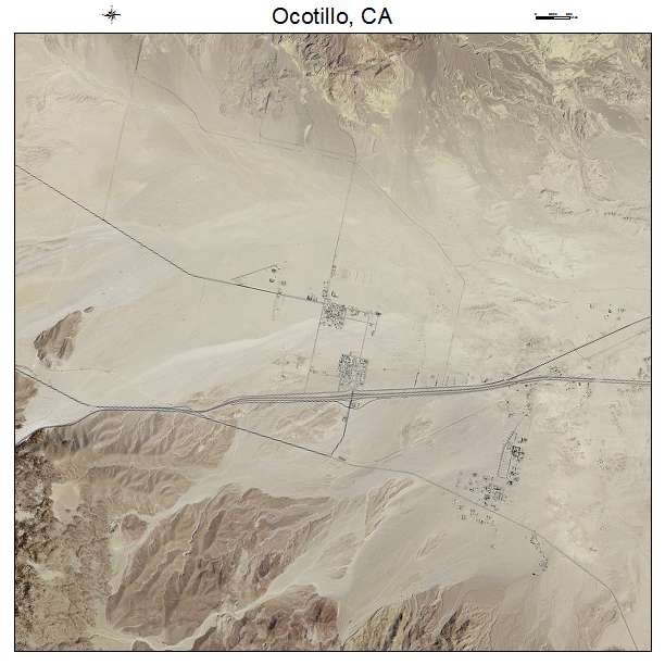 Ocotillo, CA air photo map