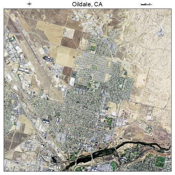 Oildale, CA air photo map
