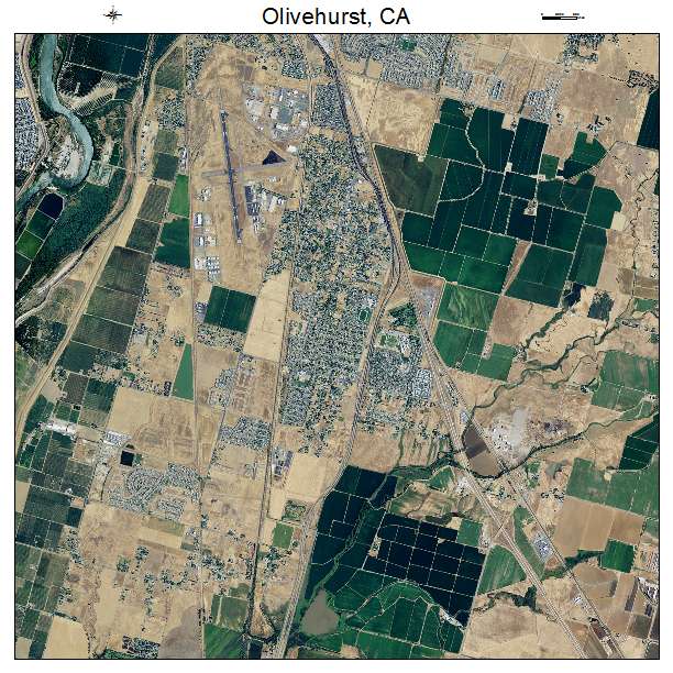 Olivehurst, CA air photo map