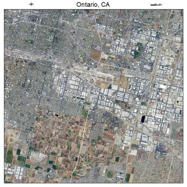 Ontario, CA air photo map