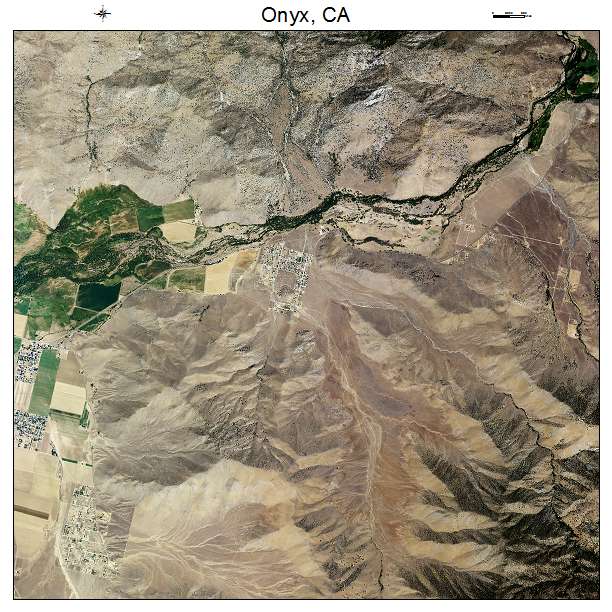 Onyx, CA air photo map