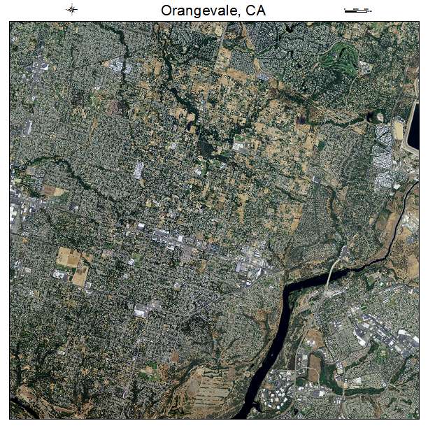 Orangevale, CA air photo map