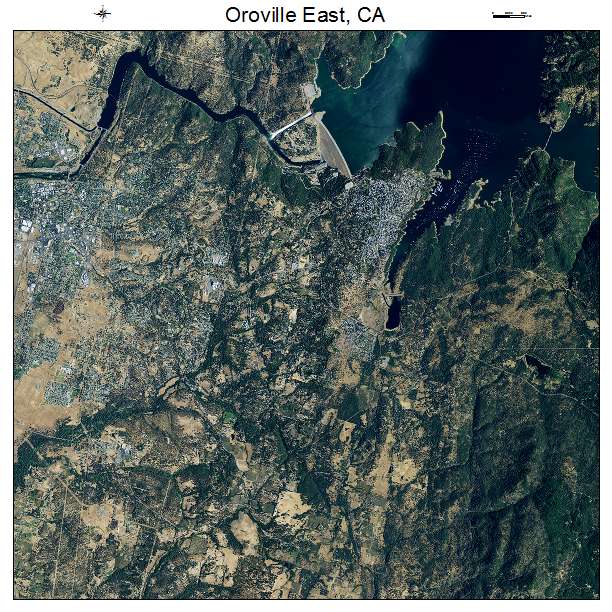 Oroville East, CA air photo map