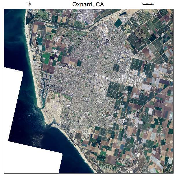 Oxnard, CA air photo map