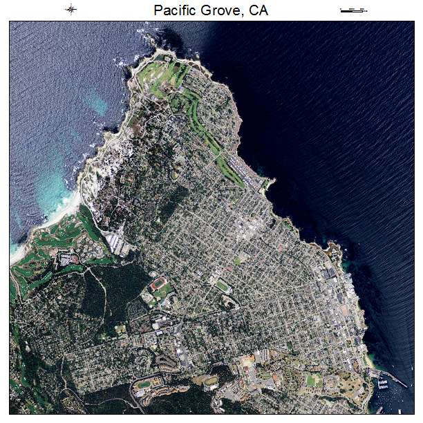 Pacific Grove, CA air photo map