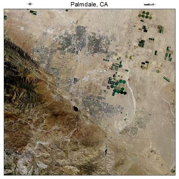 Palmdale, CA air photo map