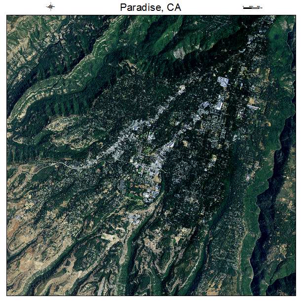 Paradise, CA air photo map