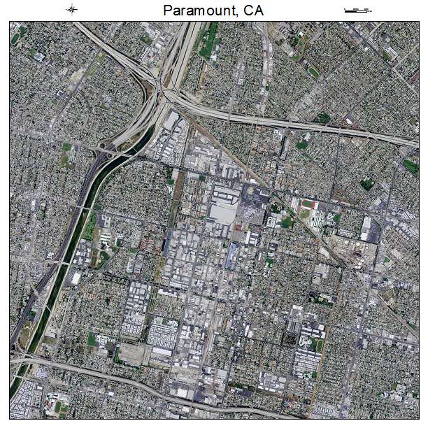 Paramount, CA air photo map