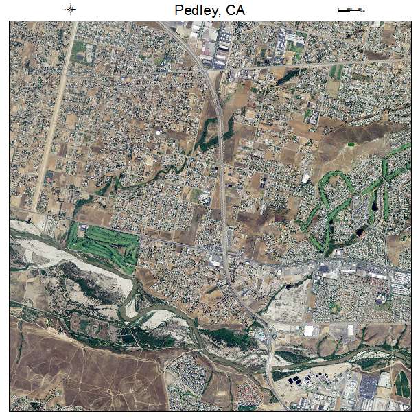 Pedley, CA air photo map