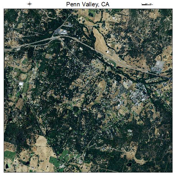 Penn Valley, CA air photo map