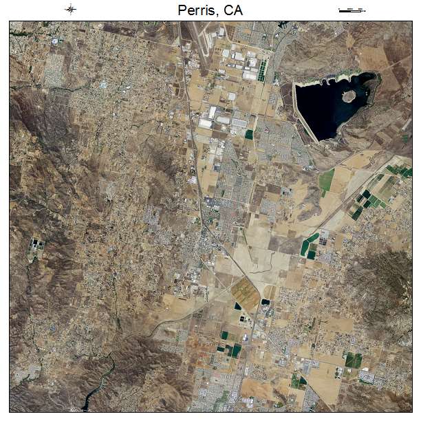 Perris, CA air photo map