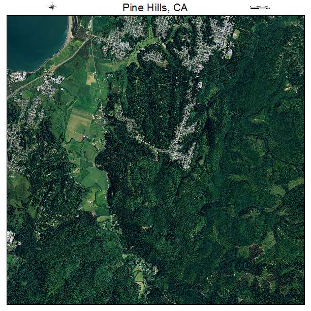 Pine Hills, CA air photo map