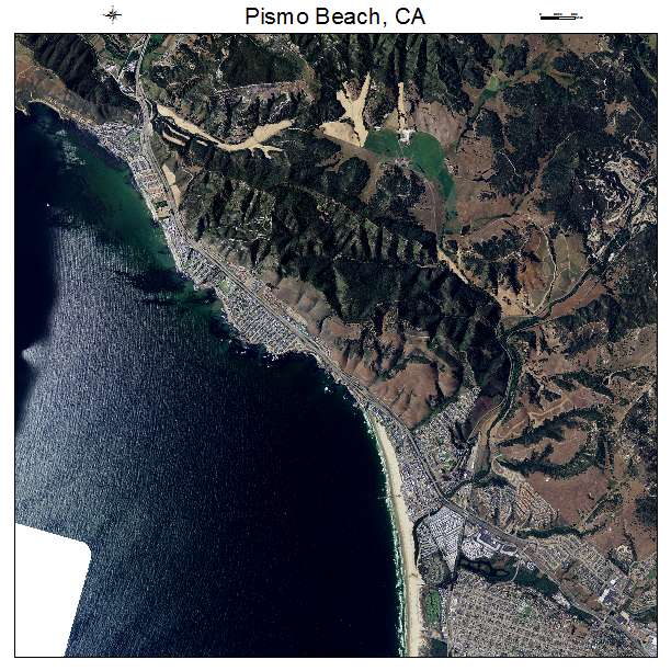 Pismo Beach, CA air photo map