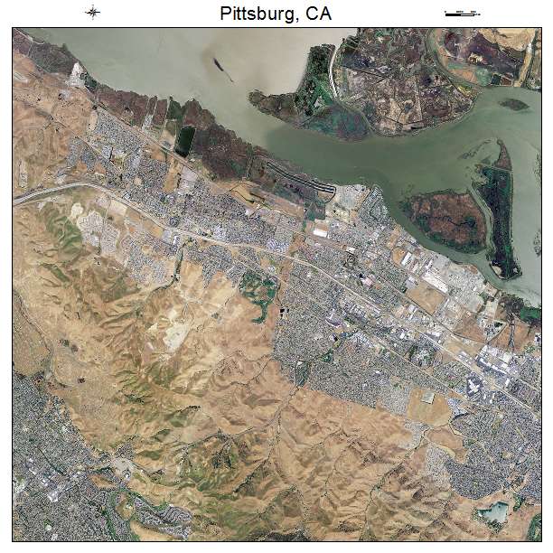 Pittsburg, CA air photo map