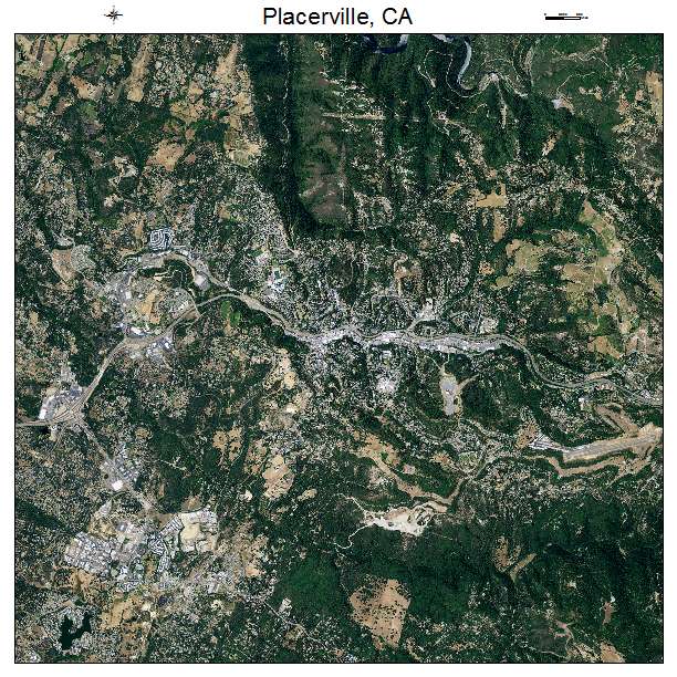 Placerville, CA air photo map