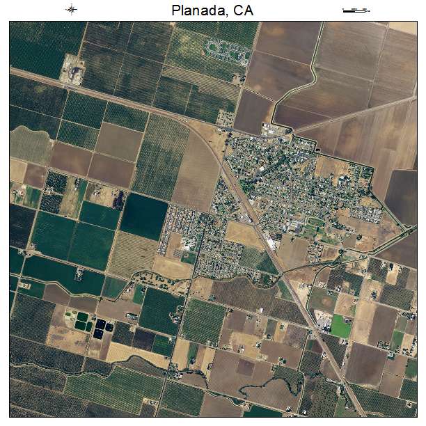 Planada, CA air photo map