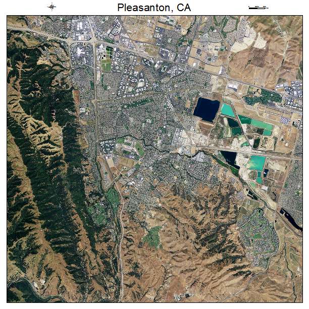 Pleasanton, CA air photo map