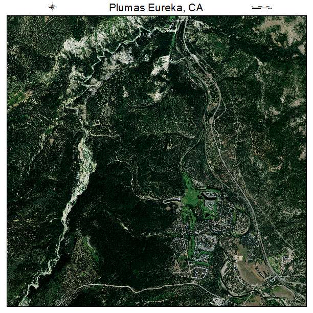 Plumas Eureka, CA air photo map