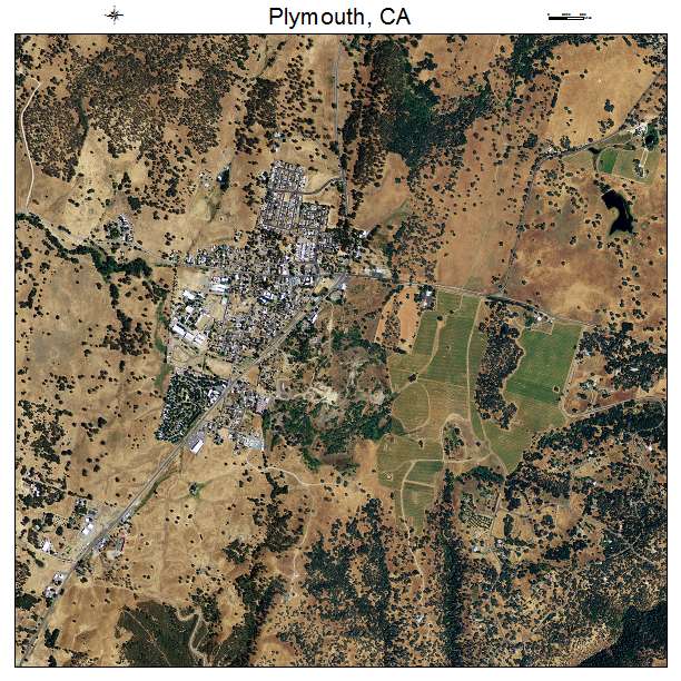 Plymouth, CA air photo map
