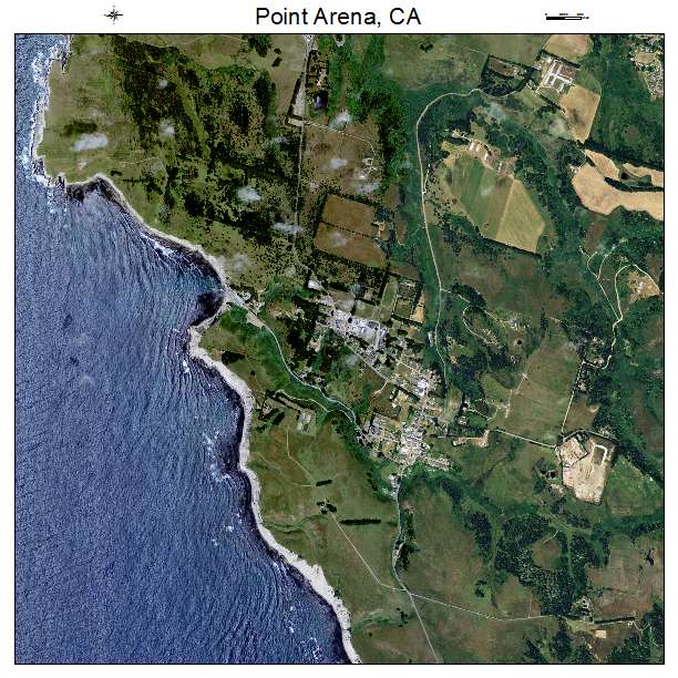 Point Arena, CA air photo map