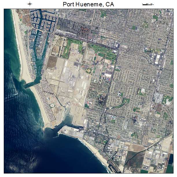 Port Hueneme, CA air photo map