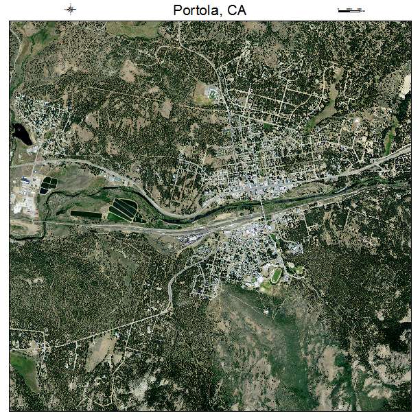 Aerial Photography Map of Portola, CA California