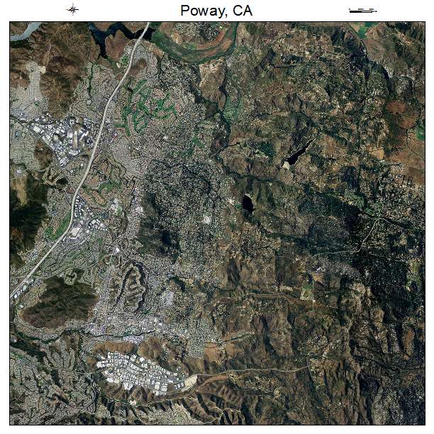 Poway, CA air photo map