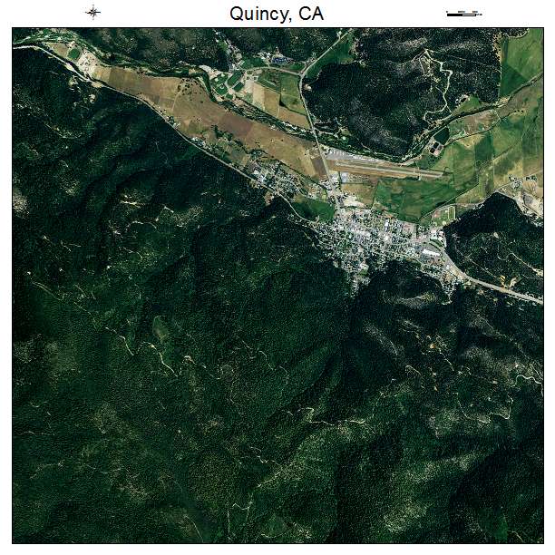 Quincy, CA air photo map