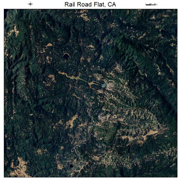 Rail Road Flat, CA air photo map