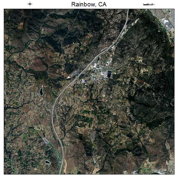 Rainbow, CA air photo map
