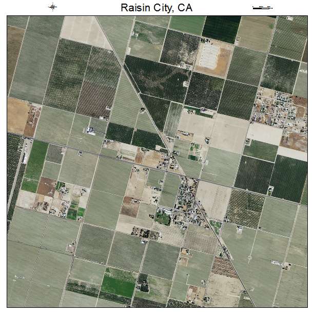 Raisin City, CA air photo map