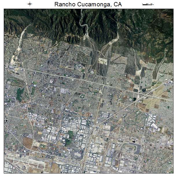 Rancho Cucamonga, CA air photo map