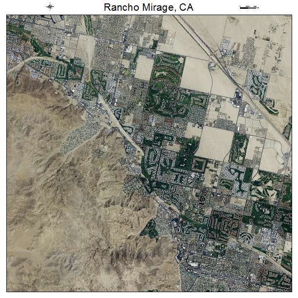 Rancho Mirage, CA air photo map