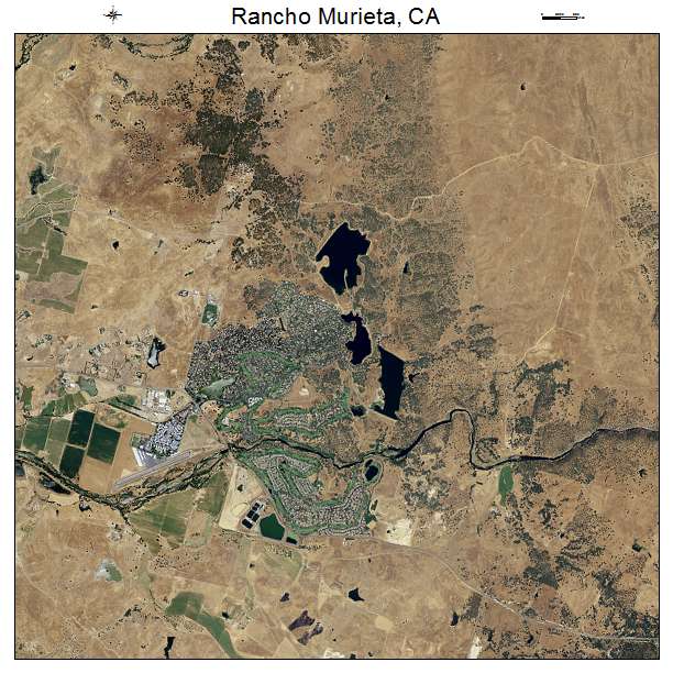 Rancho Murieta, CA air photo map