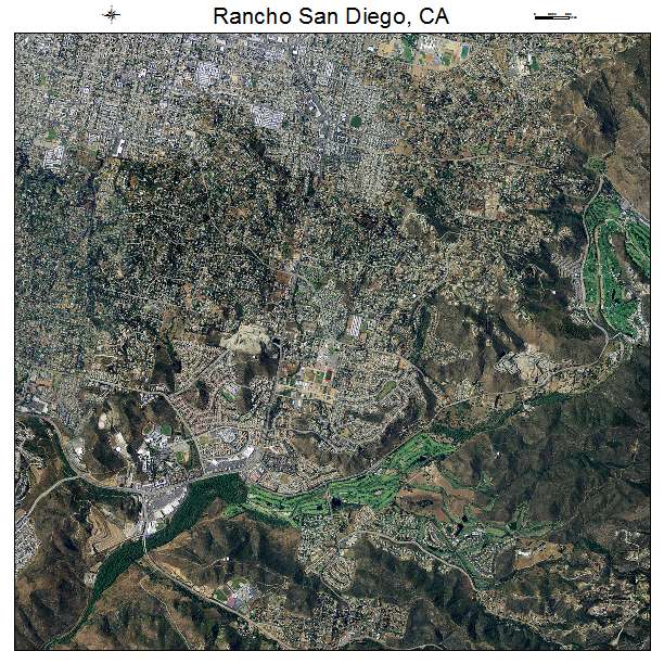 Rancho San Diego, CA air photo map