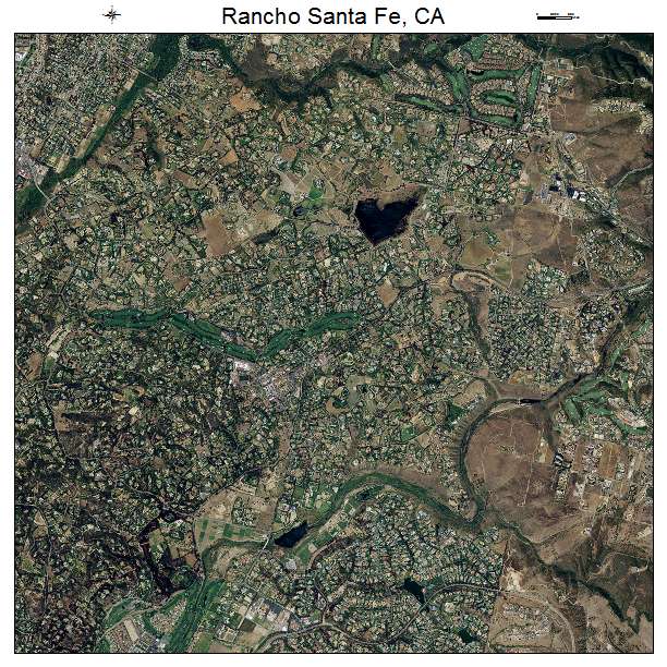 Rancho Santa Fe, CA air photo map
