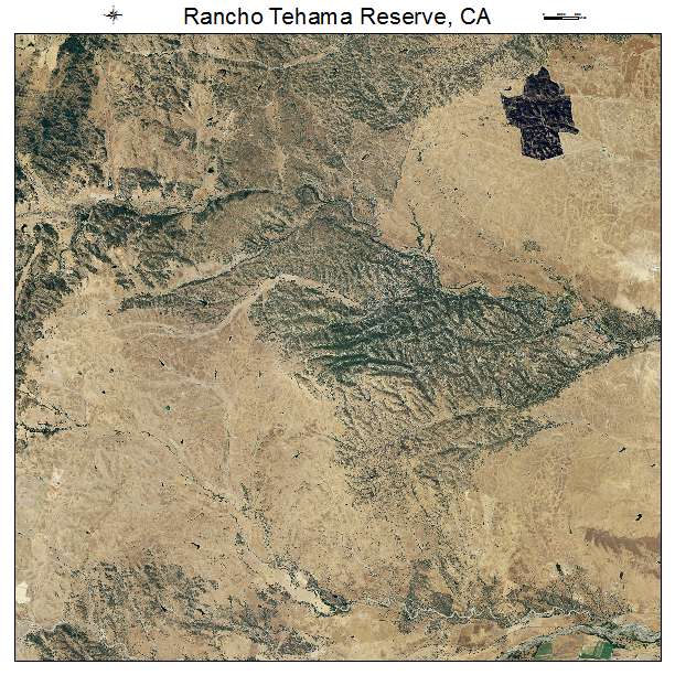Rancho Tehama Reserve, CA air photo map