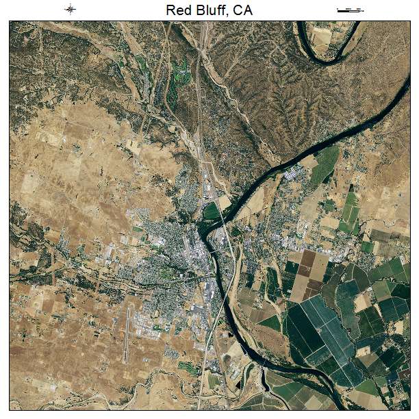 Red Bluff, CA air photo map