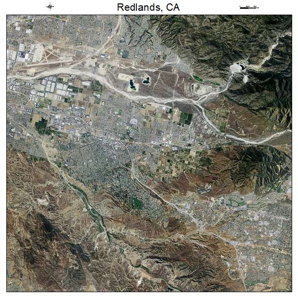 Redlands, CA air photo map
