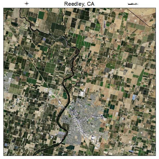 Reedley, CA air photo map