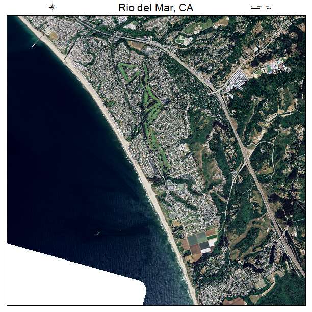 Rio del Mar, CA air photo map