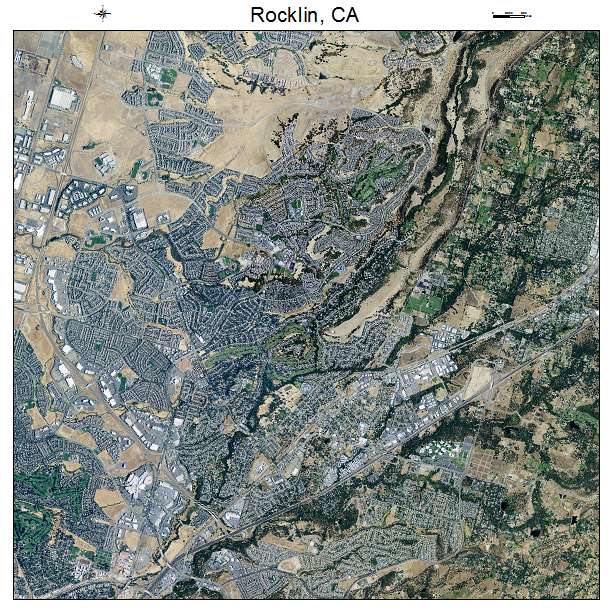 Rocklin, CA air photo map